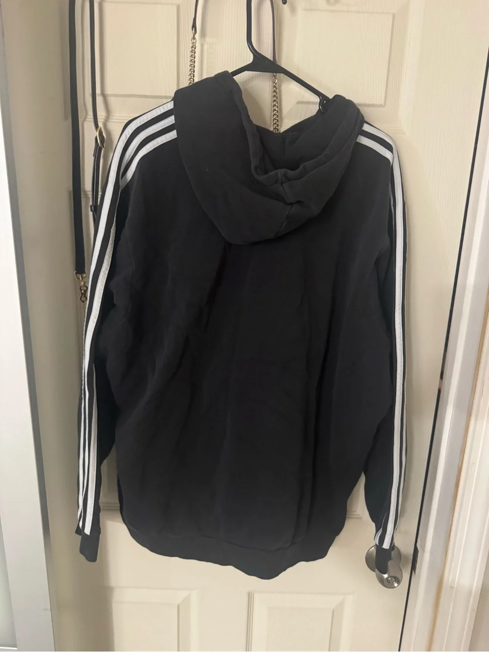 adidas Black Hoodie with White Logo